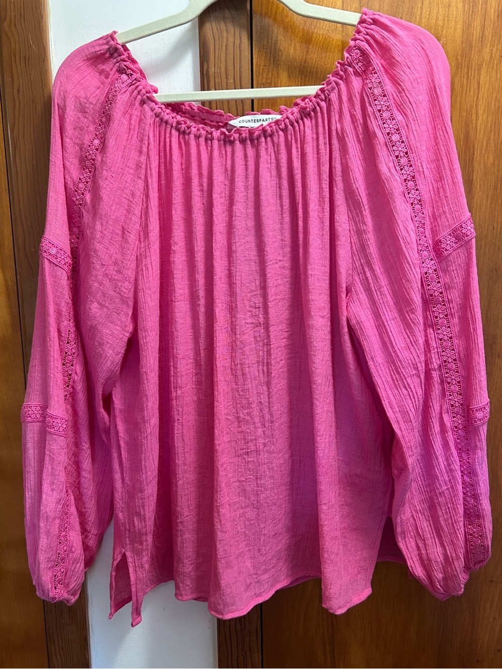 Counterparts Bright Pink Boho Peasant Tunic